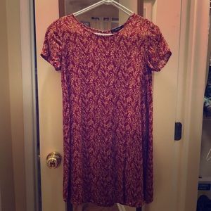 Short sleeve rayon blend dress